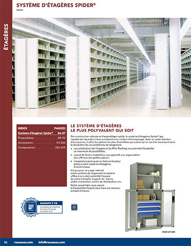 Système d'étagères Spider - catalogue