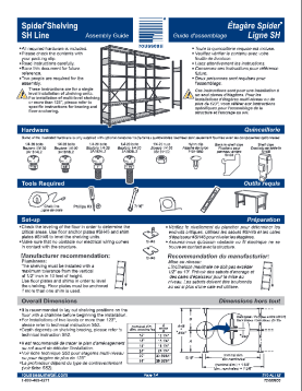 Guide d'assemblage étagères