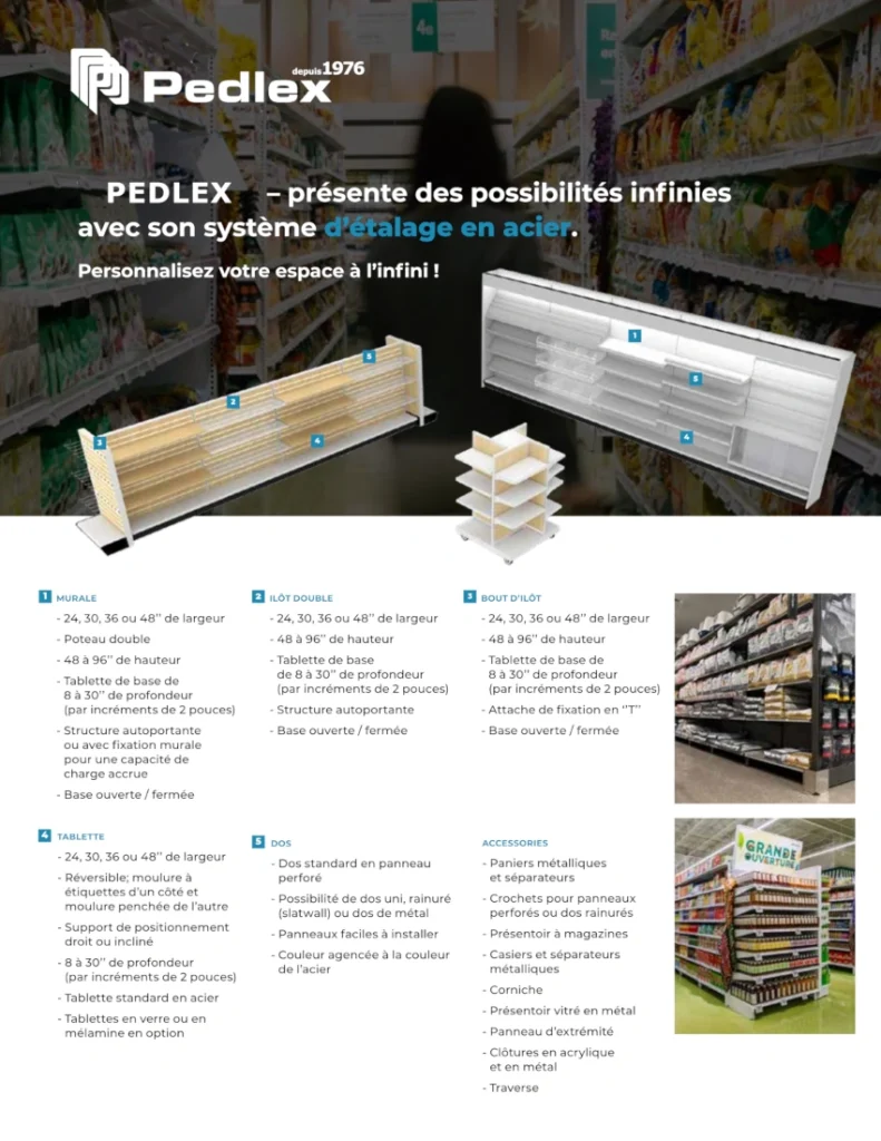 Solutions pour le secteur commercial Pedlex