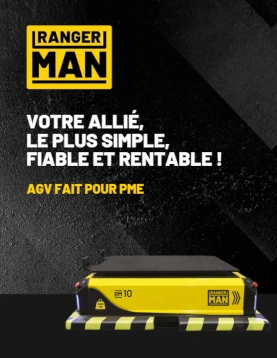 Rangerman AGV Pedlex robot industriel véhicule à guidage automatique automatic guided vehicle