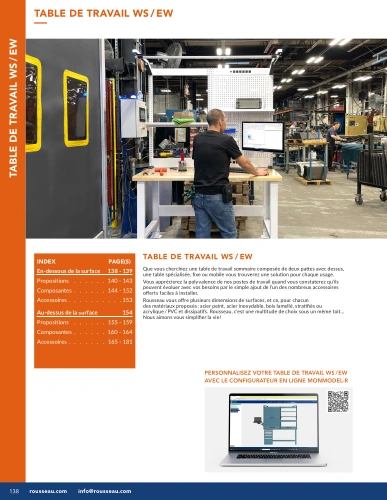 Table de travail WS-EW G01-MR26_12_Poste_de_travail_WS-EW Pedlex Rousseau metal brochure catalogue