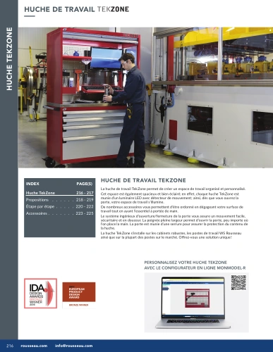 Huche de travail TEKZONE G01-MR26_14_TekZone Pedlex Rousseau metal brochure catalogue