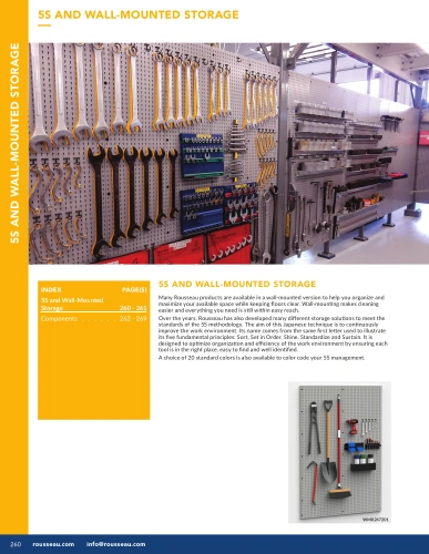 5S and Wall-mounted storage G01-MR26_19_Mural_5S Pedlex Rousseau metal brochure catalogue