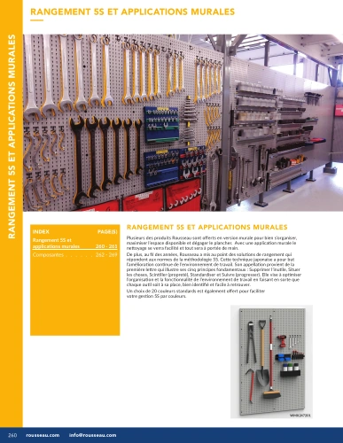Rangement 5S et Applications Murales G01-MR26_19_Mural_5S Pedlex Rousseau metal brochure catalogue