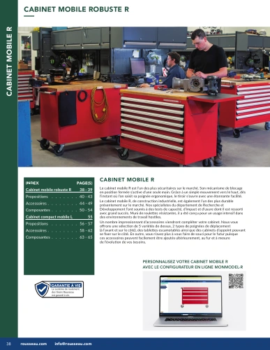 Cabinet mobile robuste R G01-MR26_04_Cabinets Mobiles Pedlex Rousseau Metal brochure catalogue