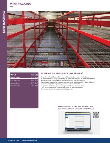 Mini Racking G01-MR26_09_Mini-Racking Pedlex Rousseau metal brochure catalogue