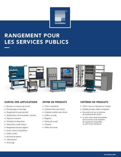 Industrie Rangement pour services publics I06-MA26F Pedlex Rousseau metal brochure industrie