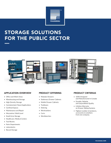 Industry Storage solutions for the public sector I06-MA26A Pedlex Roussau metal brochure industry